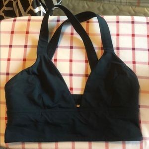 Turquoise deep V bra